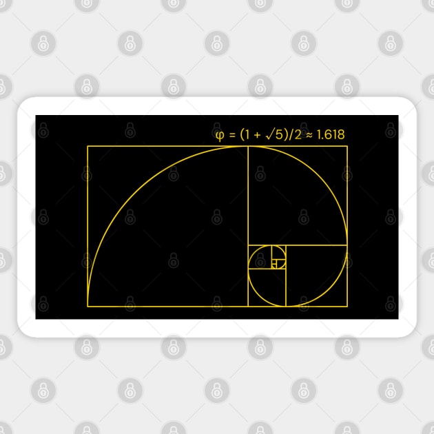 Fibonacci Golden Ratio Sticker by Stylecombinator